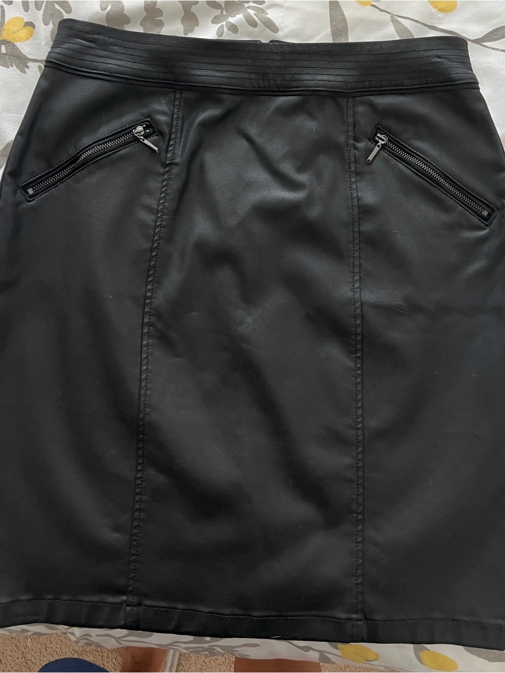 White House Black Market Black Pencil Skirt with Zip Pockets
